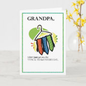 Opa, humoristische Vaderdag Stropdassen Kaart (Gele Bloem)