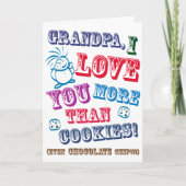 Opa I houdt van u meer dan Koekjes! Kaart (Voorkant)