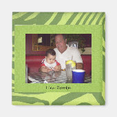Opa: "I Love Grandpa" Foto Lijst Magnet (Voorkant)