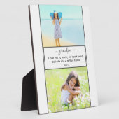 Opa I Love You - 2 Photo White en Grey Fotoplaat (Zijkant)