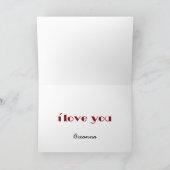 Opa I Love You Cute Cupid Typography Valentijn Feestdagen Kaart (Binnen)