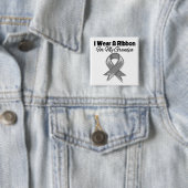 Opa - Ik Draag een grijs lint Vierkante Button 5,1 Cm (In situ)