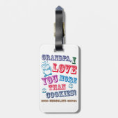 Opa ik hou meer van je dan van koekjes! bagagelabel (Achterkant verticaal)