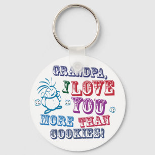 Opa ik hou meer van je dan van koekjes! sleutelhanger