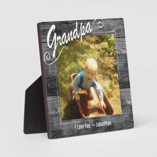 Opa Ik hou van je foto Fotoplaat (Voorkant)