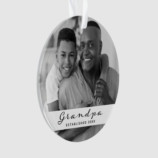 Opa ingesteld | Foto: Heart Black and White Ornament (voorkant)