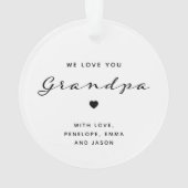 Opa ingesteld | Foto: Heart Black and White Ornament (achterkant)