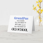 Opa is cool, beste oude school grappig citaat kaart (Gele Bloem)