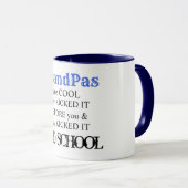 Opa is cool beste oude school grappig schattig cit mok (Voorkant rechts)