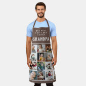 Opa is de beste Chef Brown Photo Collage Schort (Gedragen)