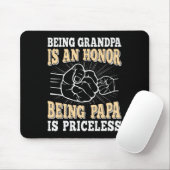 Opa is een eer Papa is onbetaalbaar vader Fa Muismat (Met muis)
