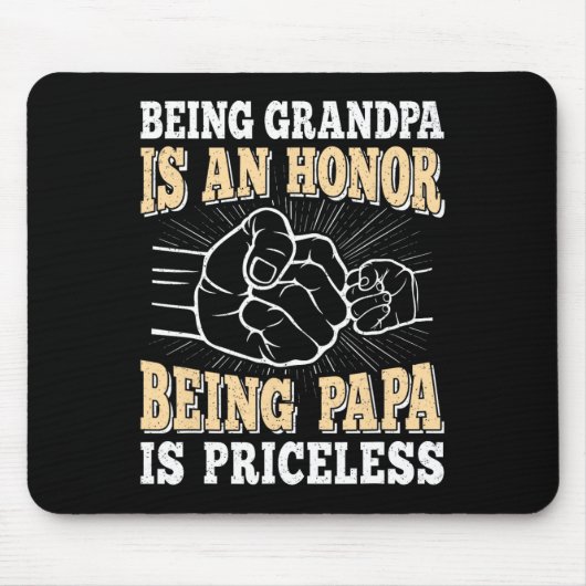 Opa is een eer Papa is onbetaalbaar vader Fa Muismat (Voorkant)