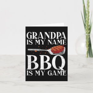 Opa is mijn naam BBQ is mijn spel Barbecue Grillin Kaart