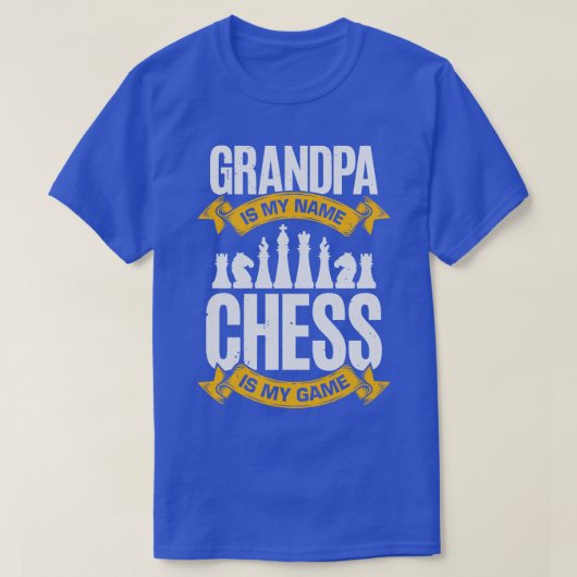 Opa is mijn naam Chess is mijn spel T-shirt (Design voorkant)