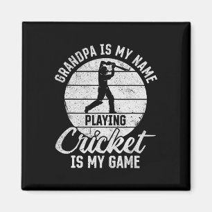 Opa is mijn naam cricket spelen is mijn spel 1 magneet
