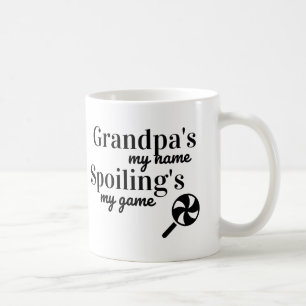 Opa is mijn naam die mijn spelletje zwart maakt koffiemok