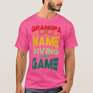 Opa is mijn naam Duiken is mijn spel Opa Divin T-shirt