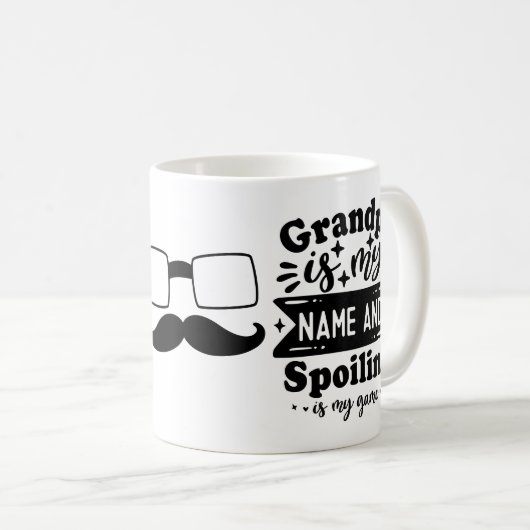 Opa is mijn naam en spil is mijn Mok (Voorkant rechts)