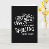 Opa is mijn naam... is mijn spel. kaart (Gele Bloem)