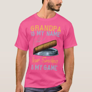 Opa is mijn naam Sigaren roken is mijn spel Sigare T-shirt