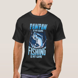 Opa is mijn naam Vissen is mijn spel Vadersdag G T-shirt