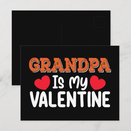 Opa is mijn Valentijnsdag familie zoon dochter Briefkaart (Voorkant / Achterkant)