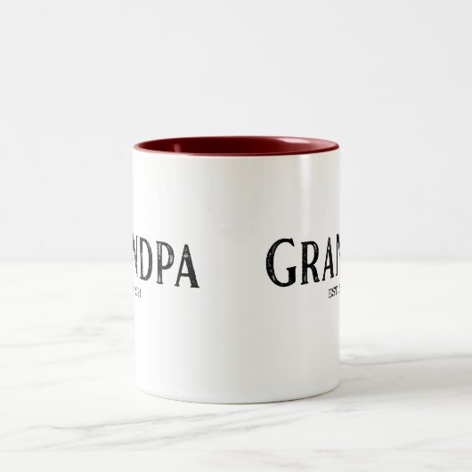 Opa jaar ingesteld tweekleurige koffiemok (Center)