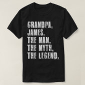 Opa James The Man The Myth The Legend Papa Fa T-shirt (Design voorkant)