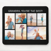Opa Je bent de beste 7 fotocollage opa Muismat (Voorkant)