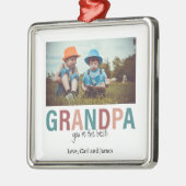 Opa Je bent de beste foto Custom Modern Metalen Ornament (Links)