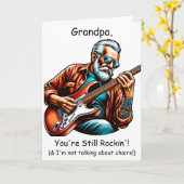 Opa, je bent nog steeds aan het rocken" | Verjaard Kaart (Gele Bloem)