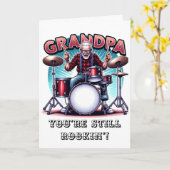 Opa, je bent nog steeds aan het rocken" | Verjaard Kaart (Gele Bloem)