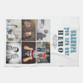 Opa je bent onze Hero 6 Foto Collage Theedoek (Horizontaal)