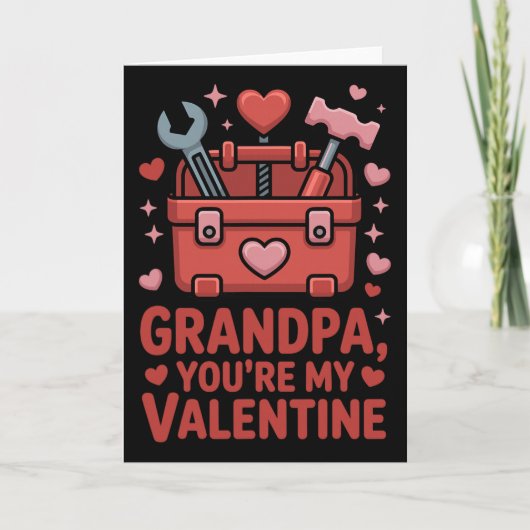 Opa, jij bent mijn Valentijn omhelzing hartelijke Kaart (Voorkant)