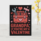 Opa, jij bent mijn Valentijn omhelzing hartelijke Kaart (Gele Bloem)