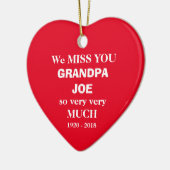 Opa Joe in Loving Memory Script + familienamen Keramisch Ornament (Links)