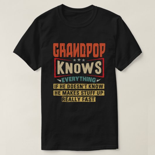 Opa kent alles Funny Grandpa Gift T-shirt