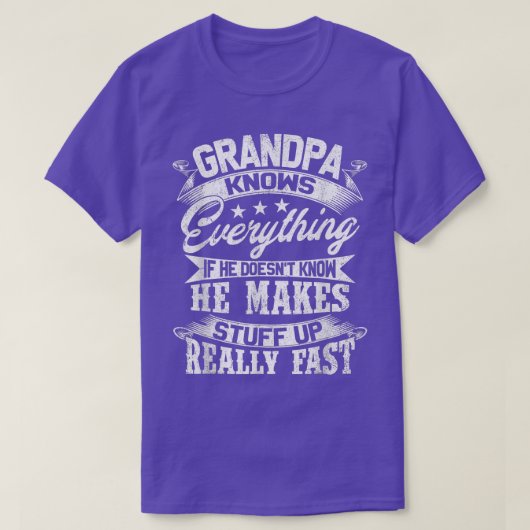 Opa kent alles wat grappig is voor Vaderdag T-shirt (Design voorkant)