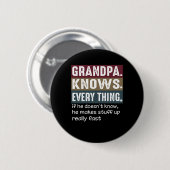 Opa kent alles wat  is ronde button 5,7 cm (Voorkant /achterkant)