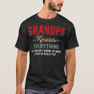Opa kent alles wat klapper vaderdag is t-shirt