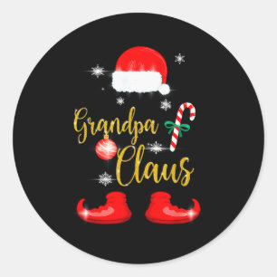 Opa Kerstman Grappige Familie Kerst Pjs Voor Ronde Sticker