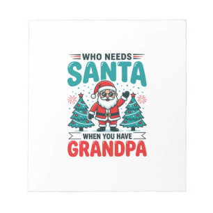 Opa Kerstmis Kerstman Familie Notitieblok