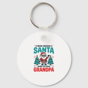 Opa Kerstmis Kerstman Familie Sleutelhanger