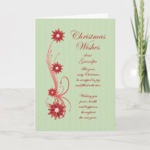 Opa Kerstrollen en Bloemen Kerstkaart Feestdagen Kaart