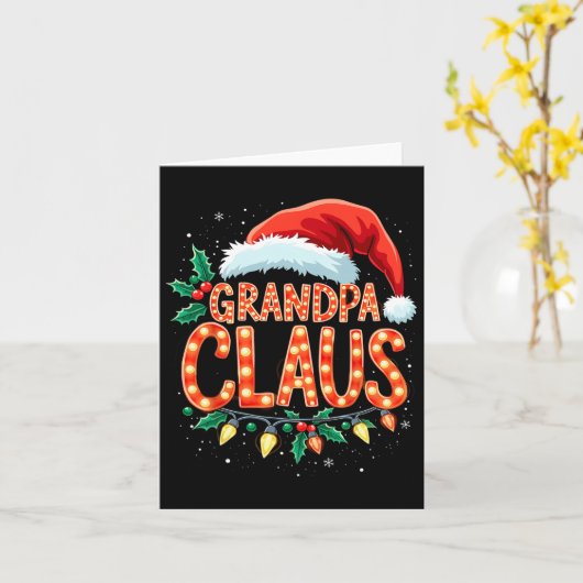 Opa kerstvakantie kaart (Gele Bloem)