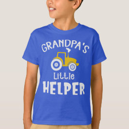 Opa kleine helper met tractor t-shirt