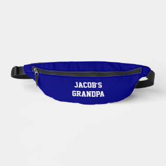 Opa Kleinkind Naam Vaderdag Tekst Blauw Heuptasje