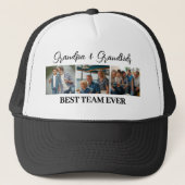 Opa & kleinkinderen Beste Team Ooit Custom 3 Foto' Trucker Pet (Voorkant)