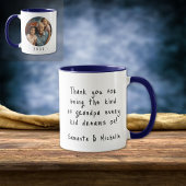 Opa kleinkinderen foto bericht koffie mok