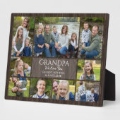 Opa kleinkinderen foto collage fotoplaat (Zijkant)
